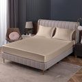 Homiest Taupe Satin Fitted Sheet by Homiest