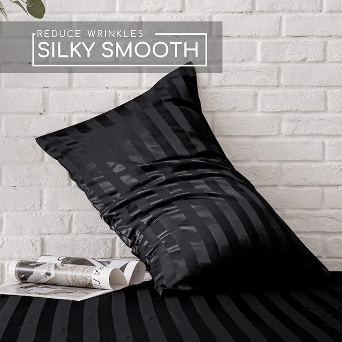 MR&HM Satin Bed Sheets, King Size Sheets Set - Image 4
