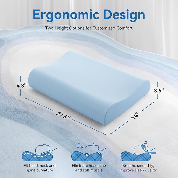 AM AEROMAX Firm Contour Memory Foam Pillow, Cervical Pillow - Image 3