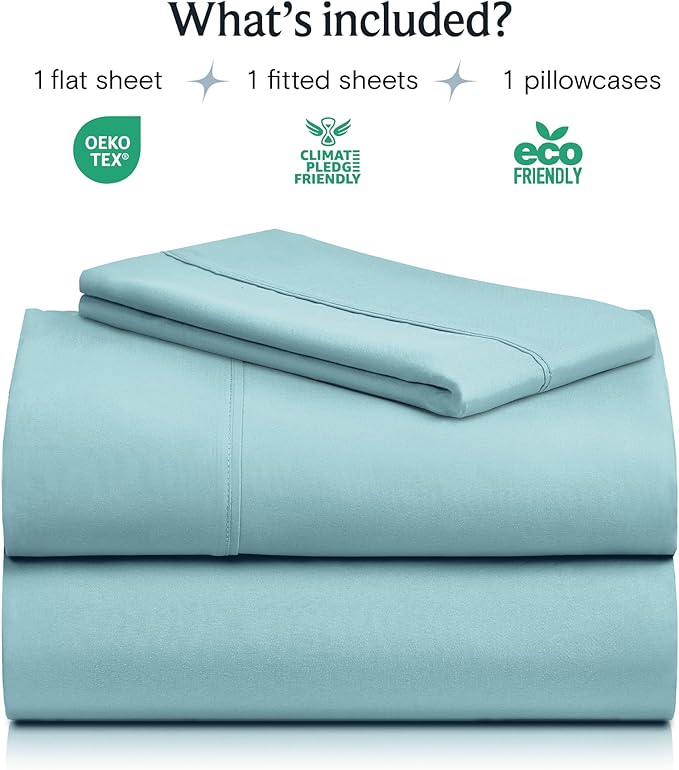 LuxClub 3 PC Sheet Bed Sheets Deep Pockets 18" Eco Friendly Wrinkle - Image 2