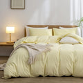 BESTOUCH Duvet Cover Set 100% Washed Cotton Linen Feel Super Soft Comfortable by BESTOUCH