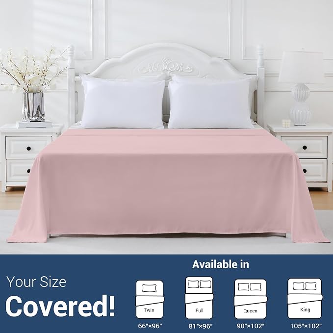Bulk Queen Flat Sheets Only, 6 Pack Quick Sort Top Bed Sheet, Color-Coded Label - Image 5