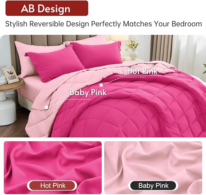 MUXHOMO 5 Pieces Twin XL Comforter Set, Reversible Bed in a Bag Twin XL Size - Image 3