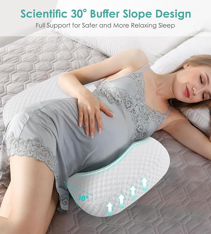 Pregnancy Pillow Cooling for Sleeping, Detachable and Adjustable Double-Sided - Image 3