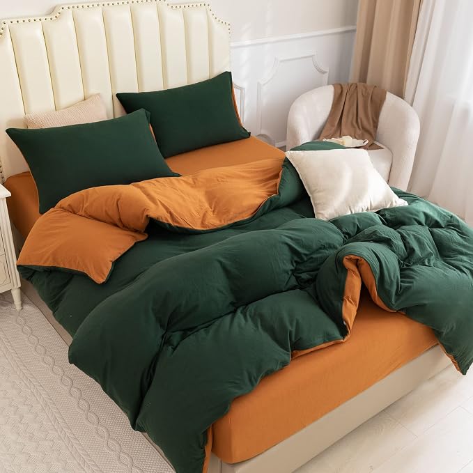 PURE ERA Jersey Knit Duvet Cover Set 100% T-Shirt Cotton Super Soft Comfy 3pc - Image 6