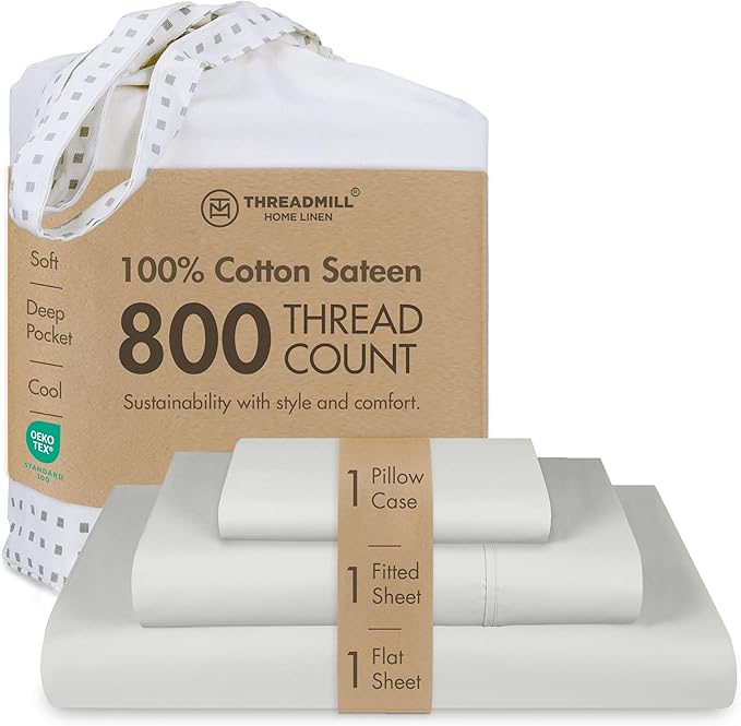Threadmill Luxury 800 Thread Count 100% Cotton Sheets by ThreadmillHomeLinen