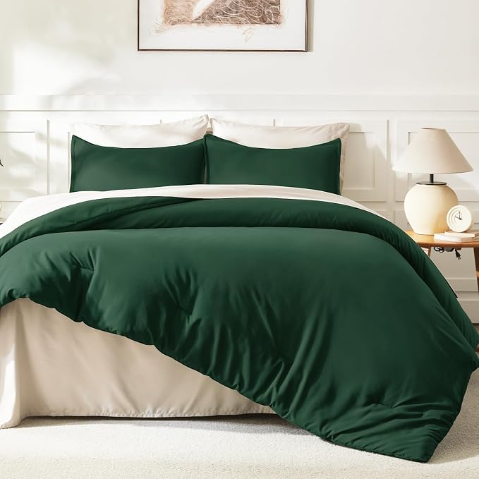 Litanika Oversized King Comforters Emerald Green Super King Size, 3 Pieces - Image 6