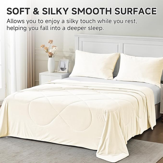 HOMFINE Cooling Comforter Queen Size, Japanese Double-Sided Cold Tech Fabric - Image 4
