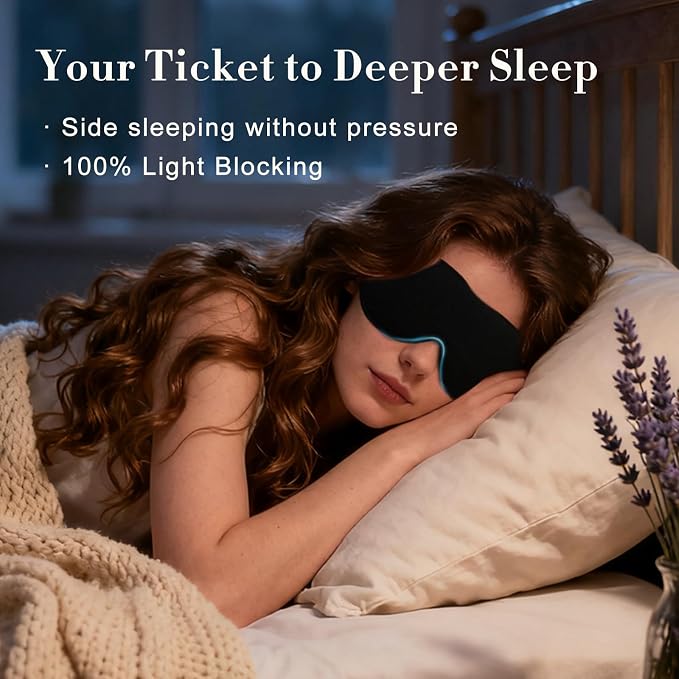 PrettyCare 3D Sleep Mask 2 Pack, Eye Mask - Image 6
