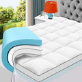 MASVIS King Size Dual Layer 4 Inch Memory Foam Mattress Topper, 2 Inch Gel by MASVIS