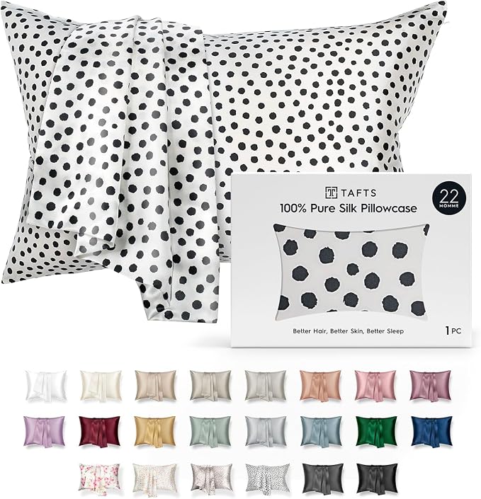 TAFTS 22mm 100% Pure Mulberry 6A Silk Pillowcase by Tafts