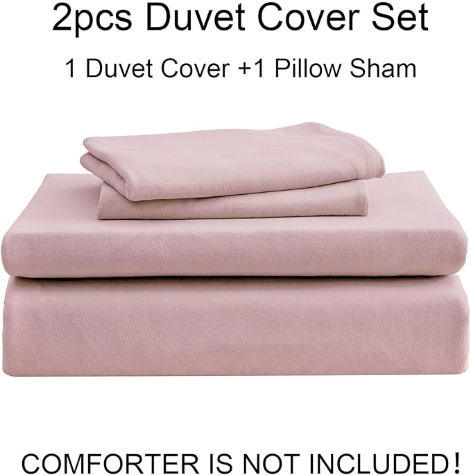 PURE ERA Jersey Knit Duvet Cover Set 100% T-Shirt Cotton Super Soft Comfy 3pc - Image 7