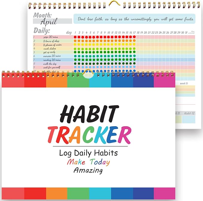 gisgfim Habit Tracker Calendar Motivational Habit Tracking Journal by gisgfim