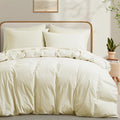 Cream White Cotton Duvet Cover by LOVQUE
