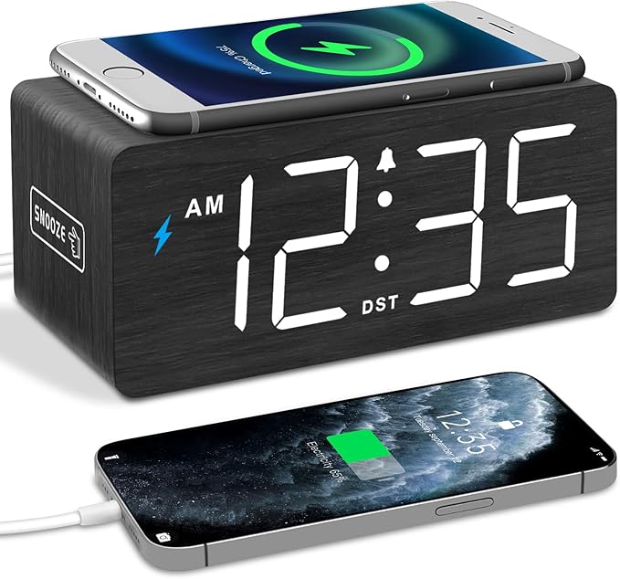 DreamSky Wooden Digital Alarm Clock - Image 2