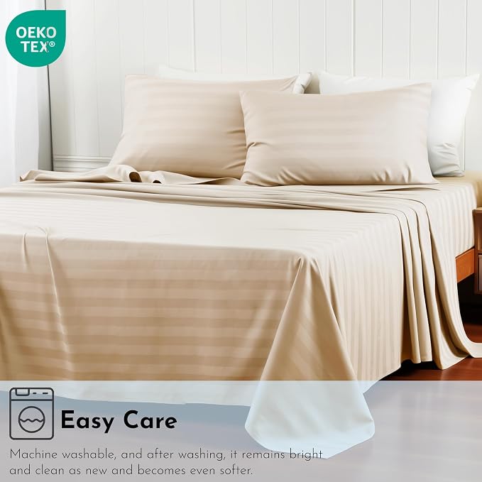 Cotton Flat Sheets Only, 600 TC 100% Cotton Flat Sheet Top Sheet Only, Cal King - Image 8
