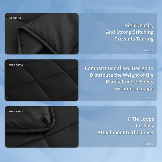 Topcee Weighted Blanket for Adults Queen Size Soft Cooling Heavy Blanket - Image 7