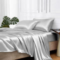 MR&HM Satin Bed Sheets, Twin Size Sheets Set by MRHM