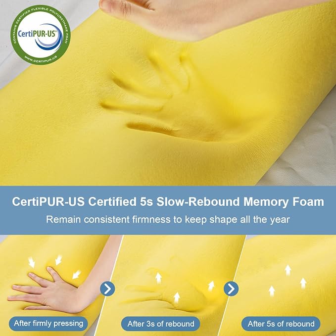 Anvo Memory Foam Pillow, Neck Contour Cervical Orthopedic Bed Pillow - Image 5