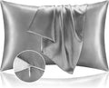BEDELITE Satin Pillowcase with Zipper 2 Pack, Super Soft and Cooling Similar to by BEDELITE