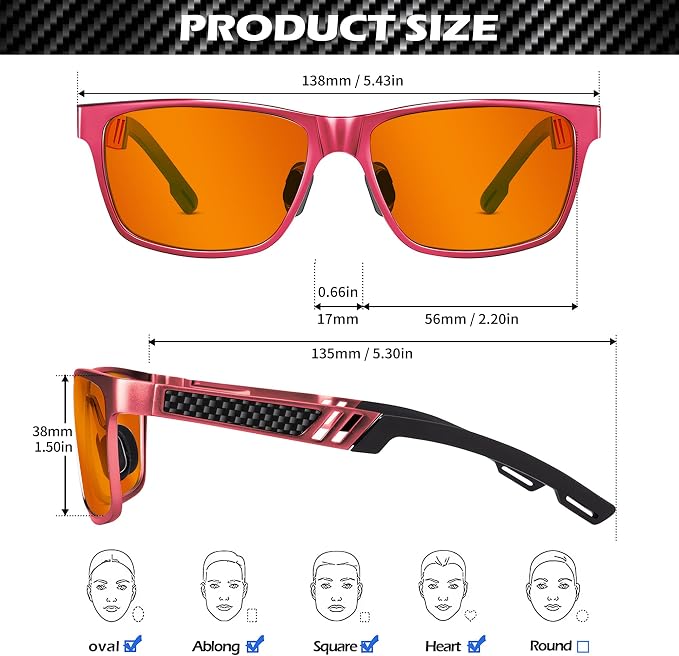 ANYLUV Blue Light Blocking Glasses Men Computer Gaming Glasses Lightweight - Image 6