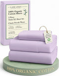LANE LINEN 100% Organic Cotton Sustainably Produced Extra Large Twin Sheets by LaneLinen