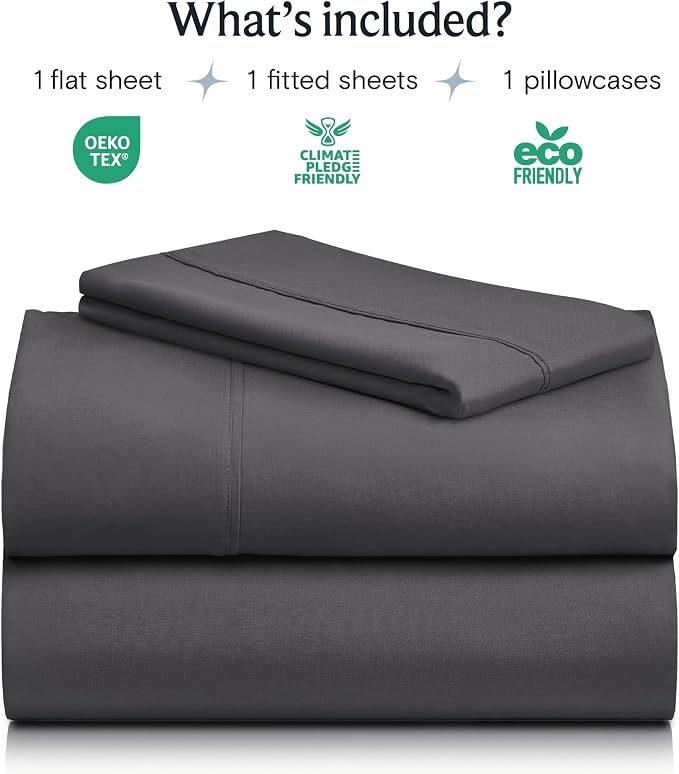 LuxClub 3 PC Twin Sheet Set, Deep Pockets Wrinkle Free Cooling Bed Sheets Hotel - Image 2