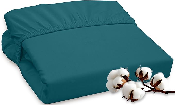 ROYALE LINENS 300 Thread Count 100% Long Staple Combed Cotton Fitted Sheet Full by ROYALELINENS