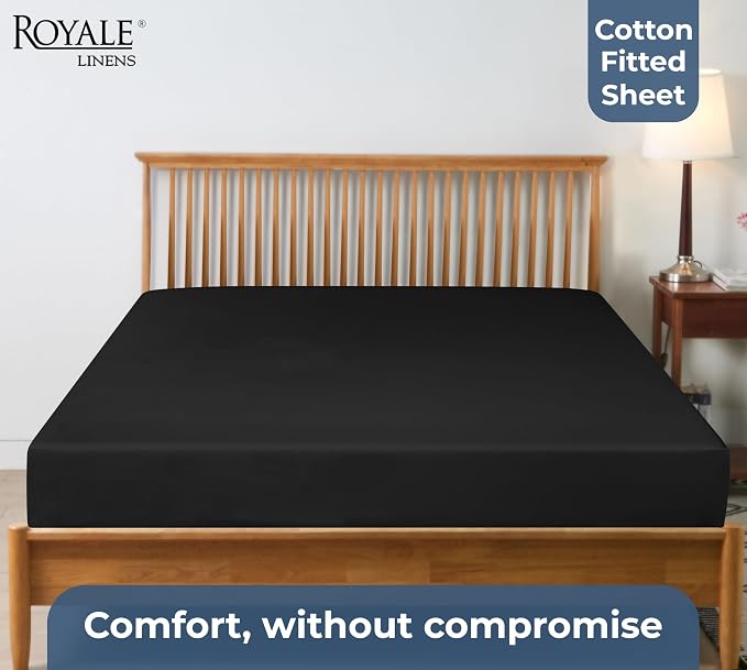 Royale Linens 100% Organic Cotton Fitted Sheet - Image 7