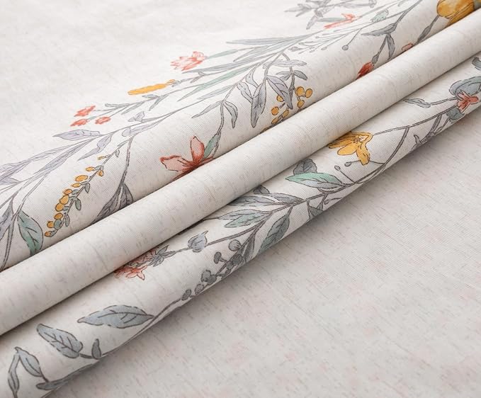 SLEEPBELLA Duvet Cover Queen, 600 Thread Count Cotton Red & Yellow Floral - Image 6