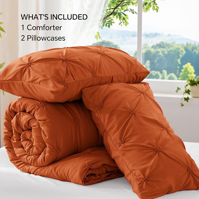 BEDELITE Burnt Orange King Size Comforter Set - Image 7