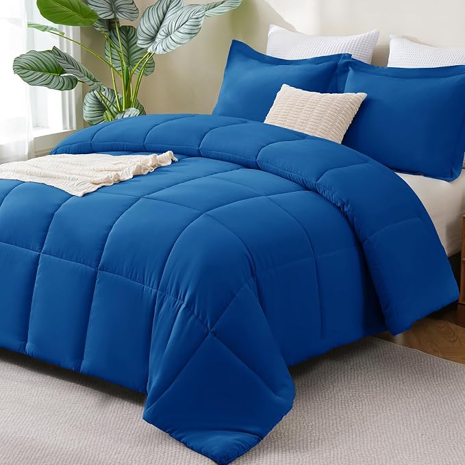 CozyLux Queen Comforter Set Classic Blue by CozyLux