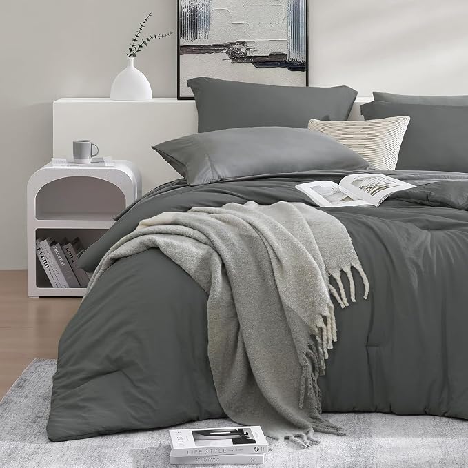 WRENSONGE Full Size Comforter Sets- 7 Pieces Soft Bed in a Bag - Image 2
