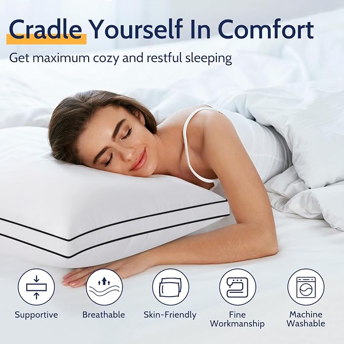 ROUMEA Pillows King Size Set of 2, Bed Pillows - Image 2
