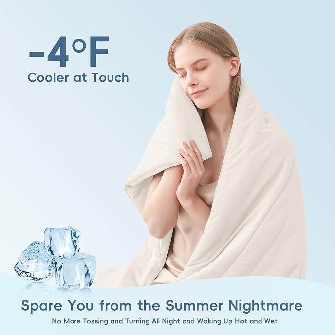 MASVIS Cooling Blankets for Hot Sleepers, Luxury Lightweight Cozy Soft Throw - Image 3