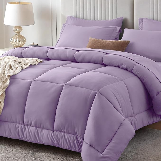 Sasttie Full Size Comforter Sets, 7 Pieces Bed in a Bag Full, Complete Bedding by SASTTIE