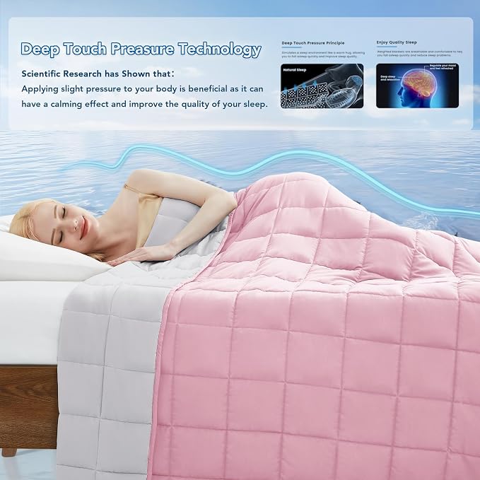 Topcee Weighted Blanket for Adults Queen Size Soft Cooling Heavy Blanket - Image 7