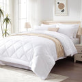 Love's cabin Full Comforter Set White, 7 Pieces Full Bed in a Bag, All Season by Lovescabin