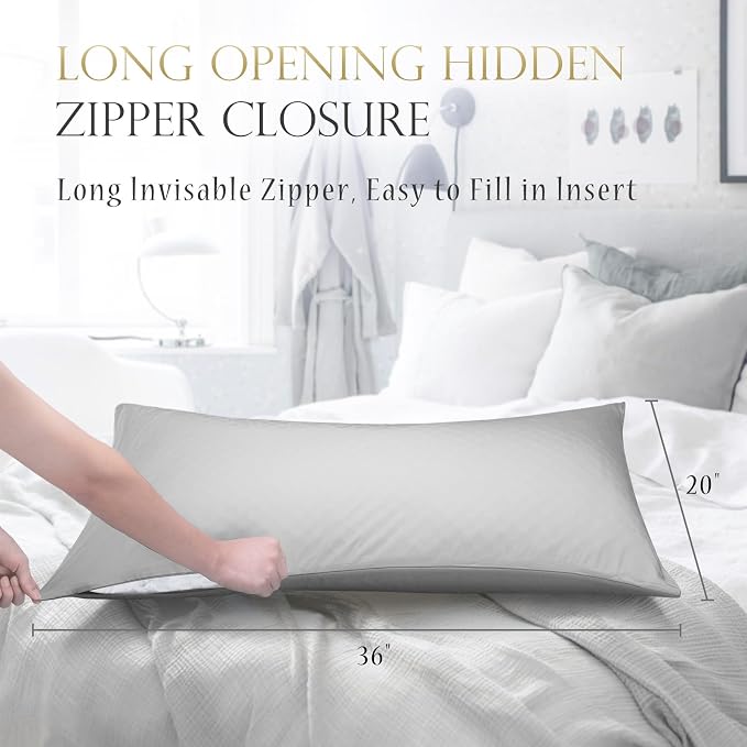 Cooling Crescent Side Sleeper Pillow Cases King Size Set of 2 - Image 5