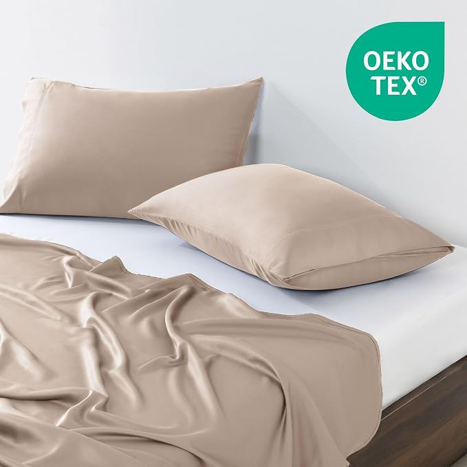 NATUREFIELD Pillowcases Rayon Derived from Bamboo Pillow Cases King Size Set of - Image 2