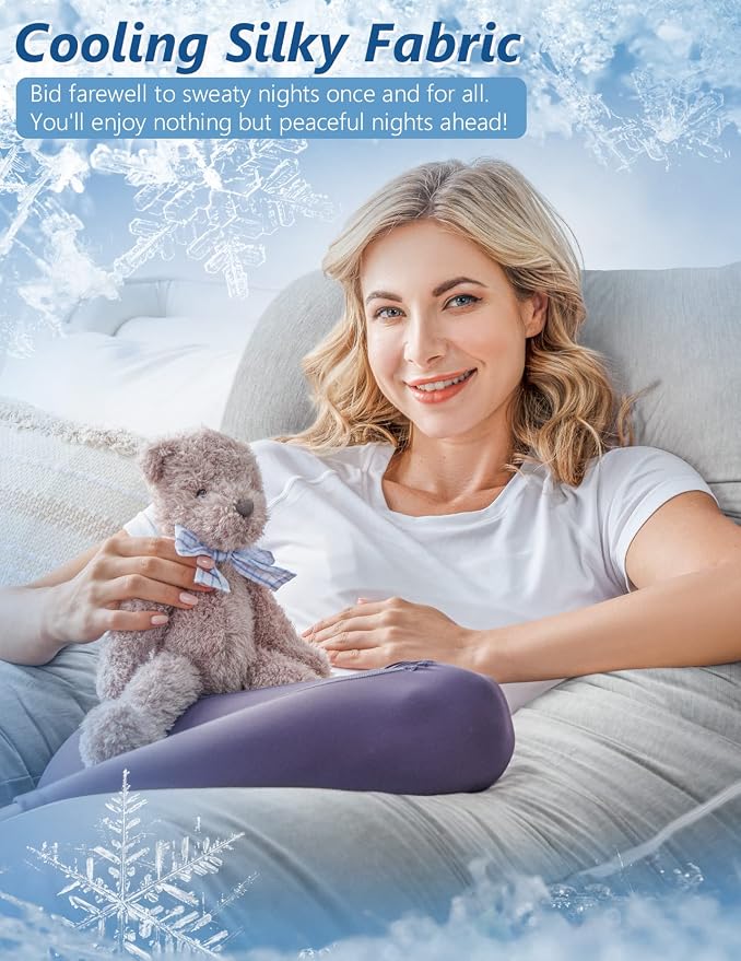 Meiz Pregnancy Pillows, Cooling Silky Pregnancy Pillows - Image 4