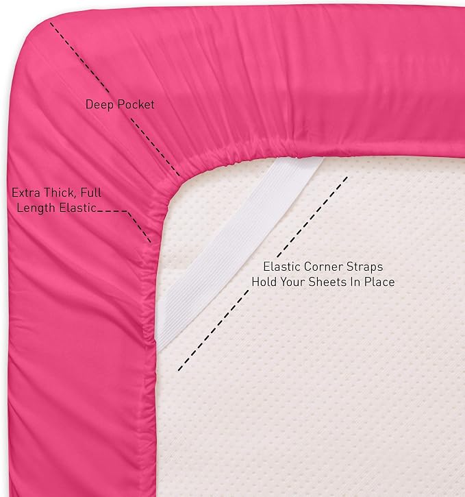 Sweet Home Collection 6 Piece Bed Sheet Set, RV Short Queen - Image 4