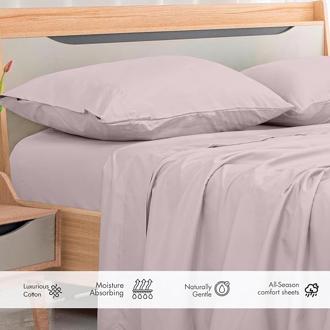 Royale Linens 300 Thread Count 100% Long Staple Combed Cotton Flat Sheet - Image 3