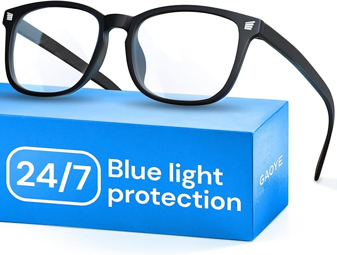 Gaoye Matte Black Blue Light Glasses by Gaoye