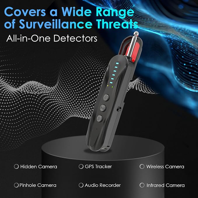 Hidden Camera Detectors & Anti-Spy Camera Finder, Wireless RF Signal Scanner - Image 2