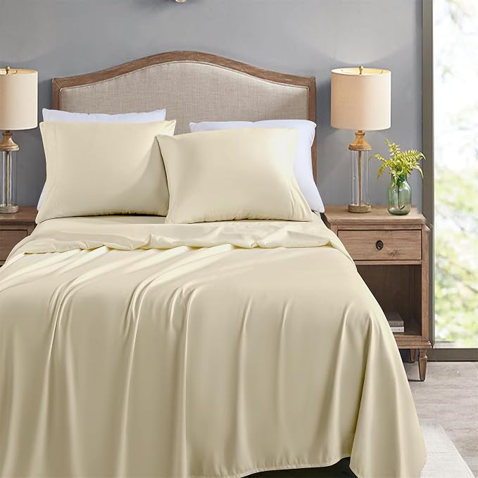 FreshCulture Twin Flat Sheets Only, Soft Microfiber Bedding Sheets - Image 2