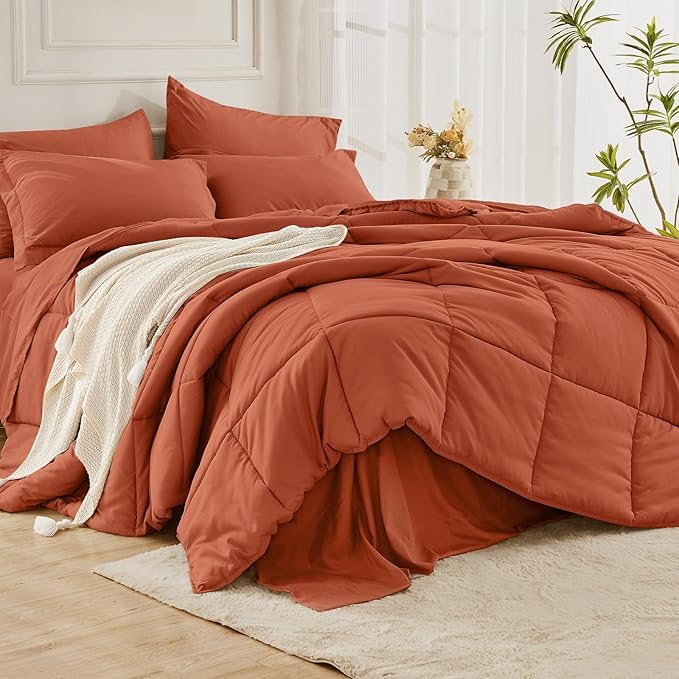 JOLLYVOGUE Queen Comforter Set, Ultra-Soft Bed in a Bag Queen Size 7 Pieces - Image 6