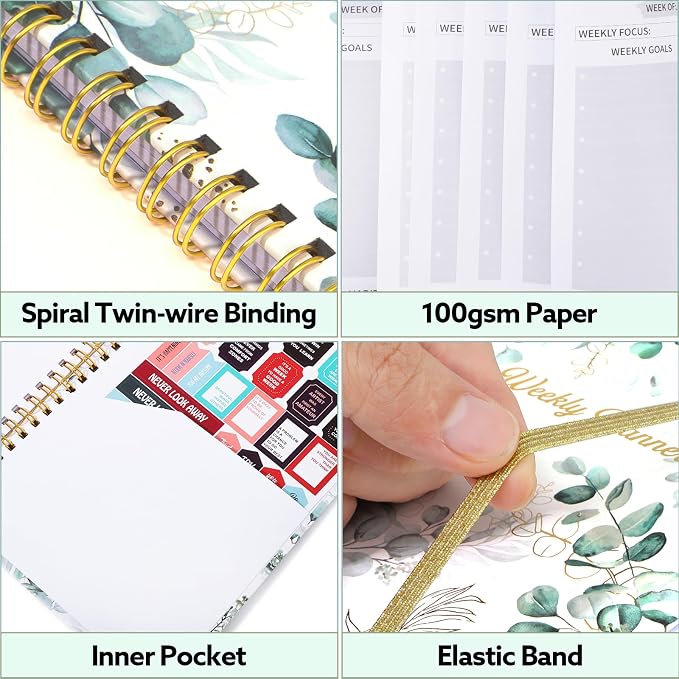 Undated Weekly Planner, A5 Weekly To Do List Notebook - Image 4