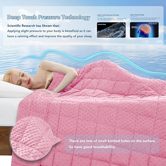 Topcee Weighted Blanket for Adults, Minky Dots Heavy Blanket for 140-160lbs - Image 3