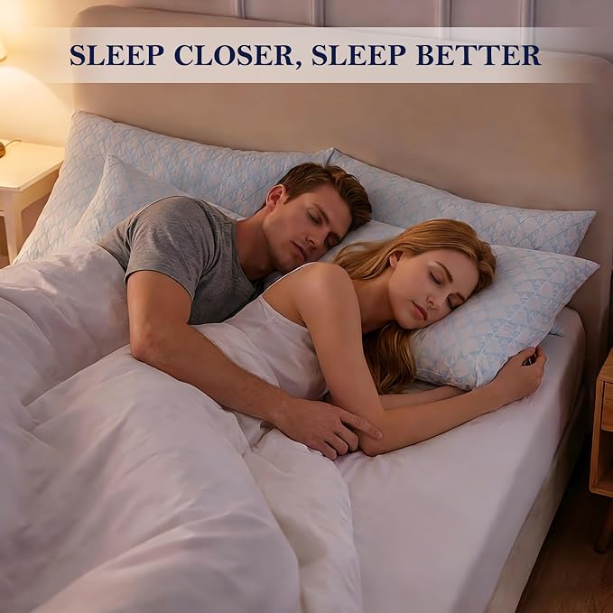 Memory Foam Pillows 2 Pack：Adjustable Loft Bed Pillows King Size Set of 2 - Image 6